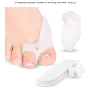 Hallux valgus - Сепаратор D060 1шт силіконовий сепаратор для пальців ніг при вальгусній деформації стопи з чохлом